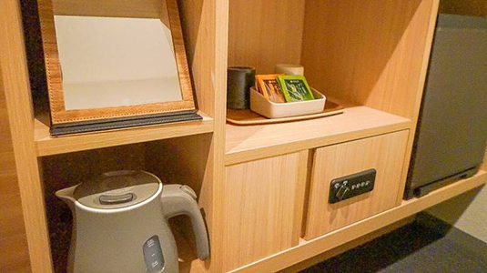 Refrigerator, Electric Kettle, Safe