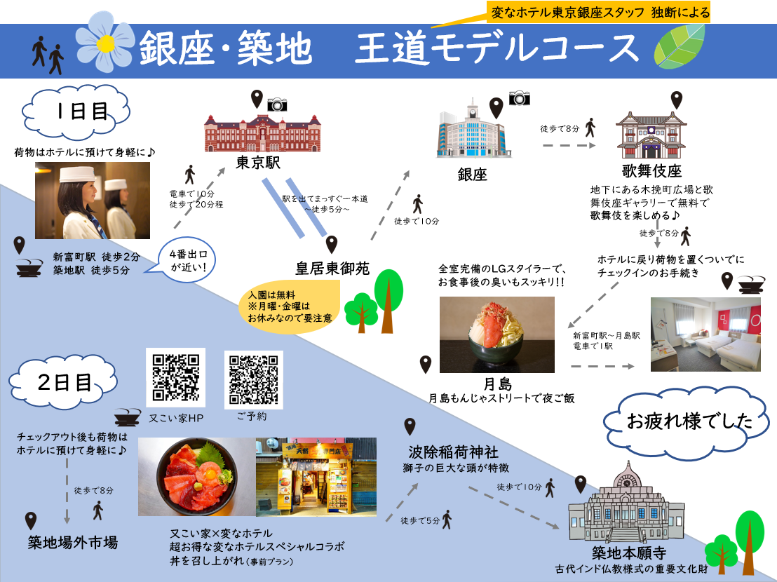 [Introducing the Classic Accommodation Model Course♪~Recommended by Henn na Hotel Ginza Staff~]