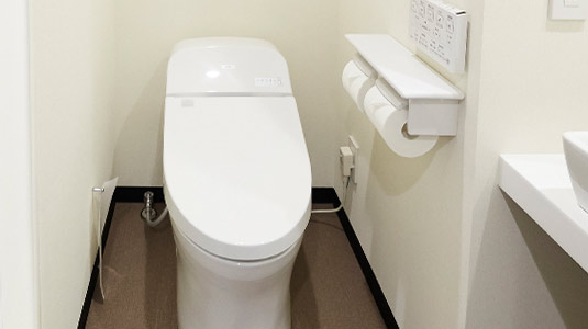 Toilet with warm water bidet