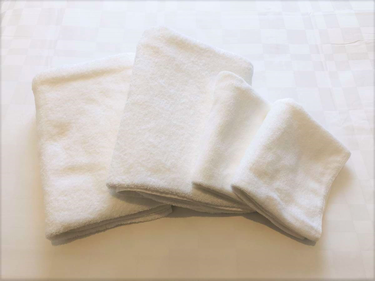 Bath towels and face towels