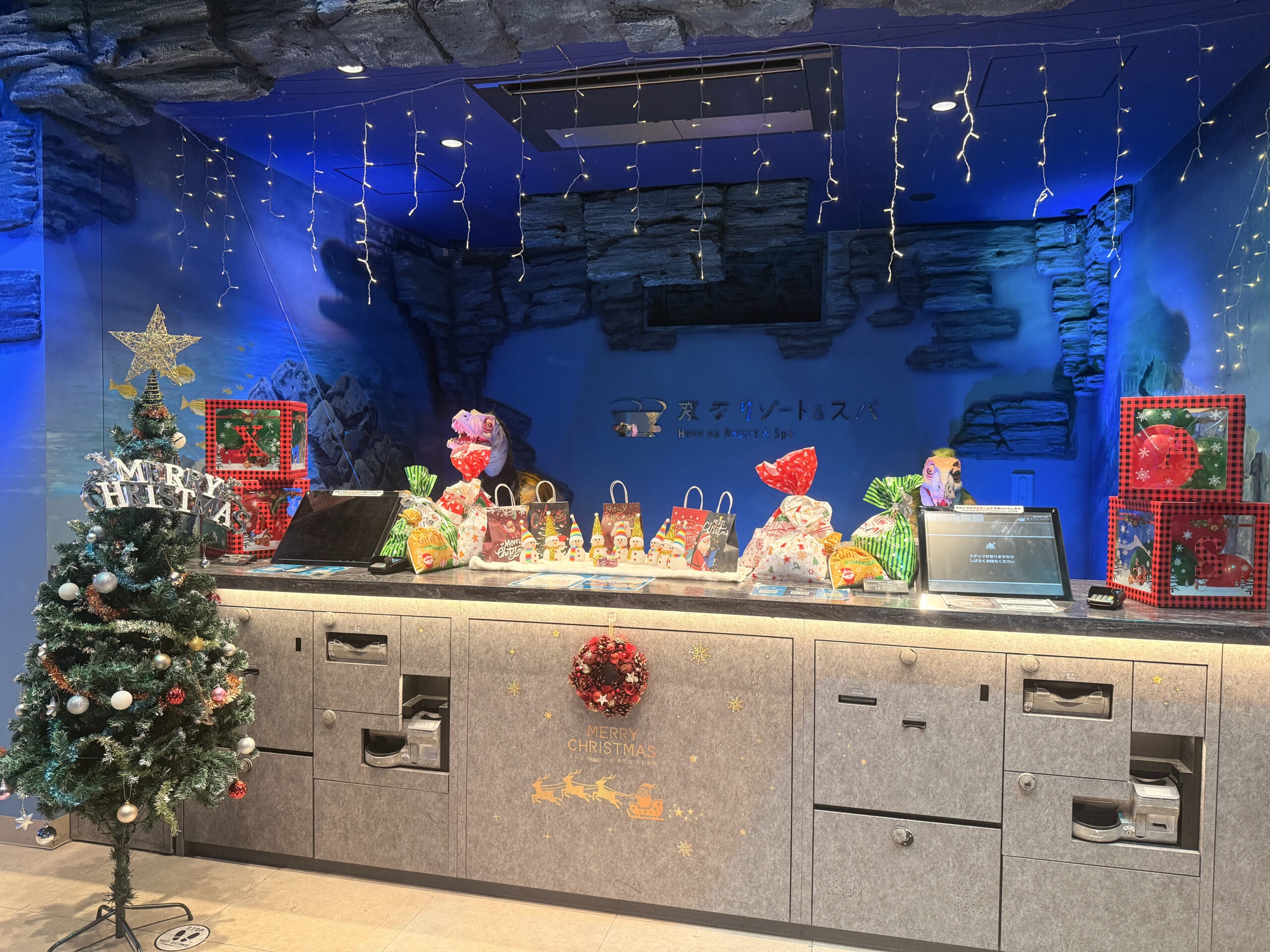 🎄✨This month's front desk is decorated for Christmas✨🎄