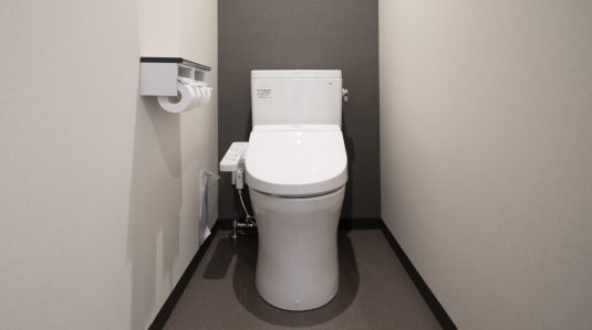 Toilet with warm water bidet