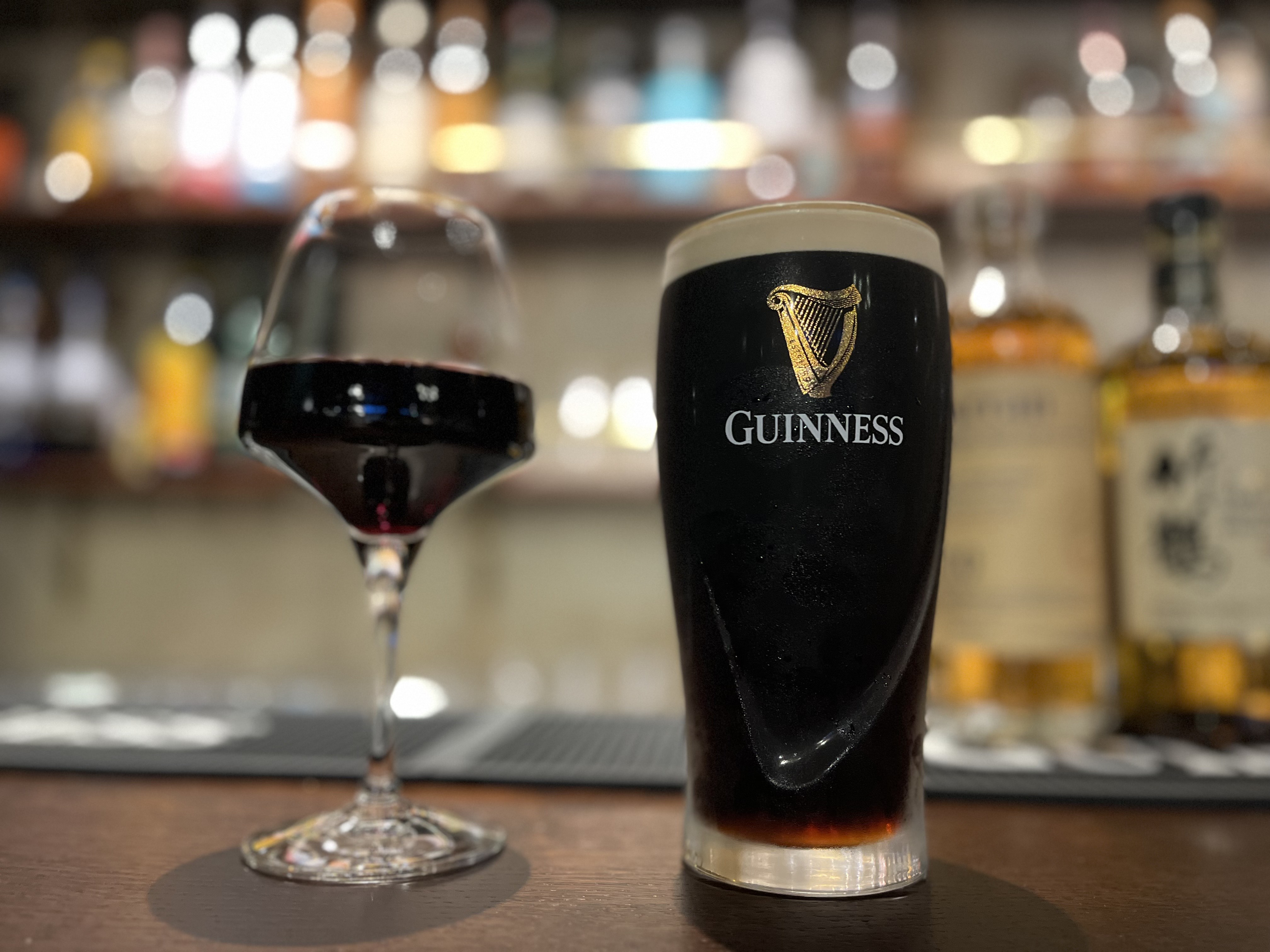 A classic Irish pub favorite, Guinness. We offer wines categorized by country and variety.