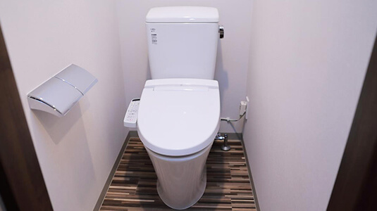 Toilet with warm water bidet