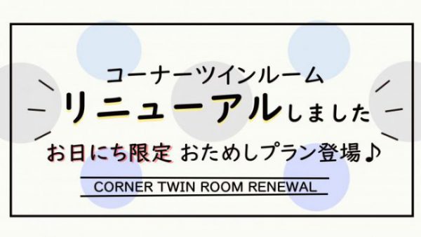 Corner Twin Room Renovated!