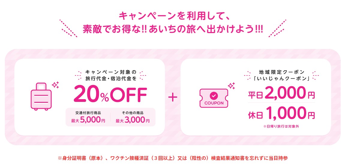 20% OFF on accommodation fees (up to 3,000 yen) & regional limited coupon for 2,000 yen on weekdays! National Travel Support extension notice