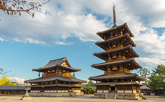 [Horyu-ji Temple] Train + About 45 minutes on foot