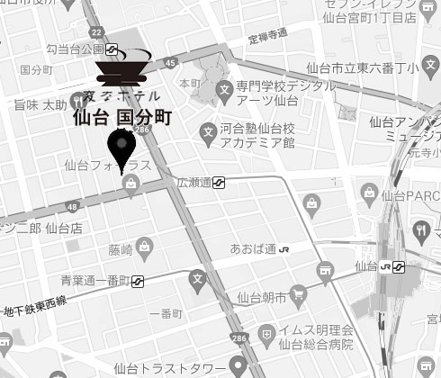 Great location just a 1-minute walk from the "Hirose-dori" subway station!