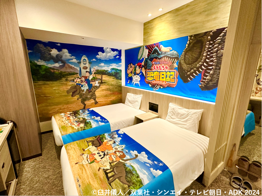 "Crayon Shin-chan: Our Dinosaur Diary" released today. Henn na Hotel "Crayon Shin-chan Room" now accepting reservations.