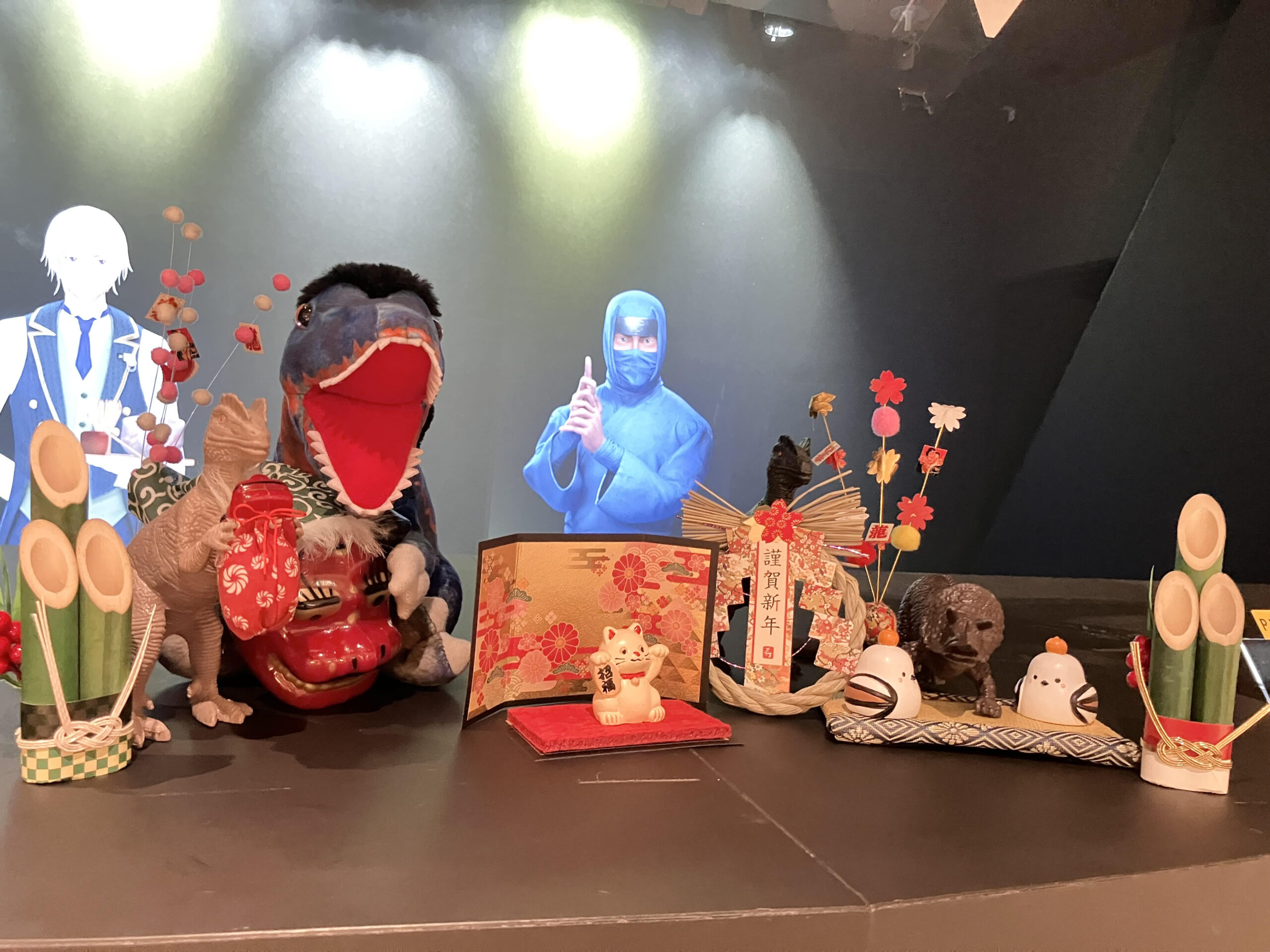 The front desk has been decorated for the New Year!