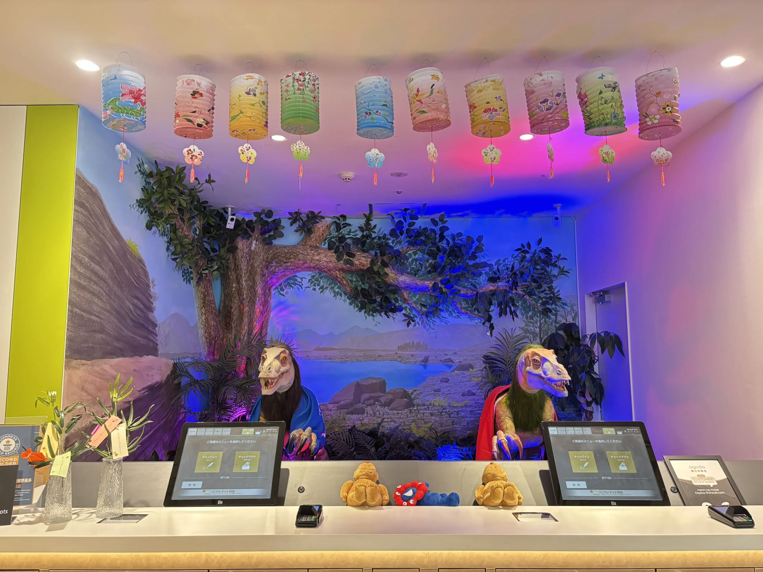 The front desk has been decorated for the Tanabata Festival! 🎋🌟