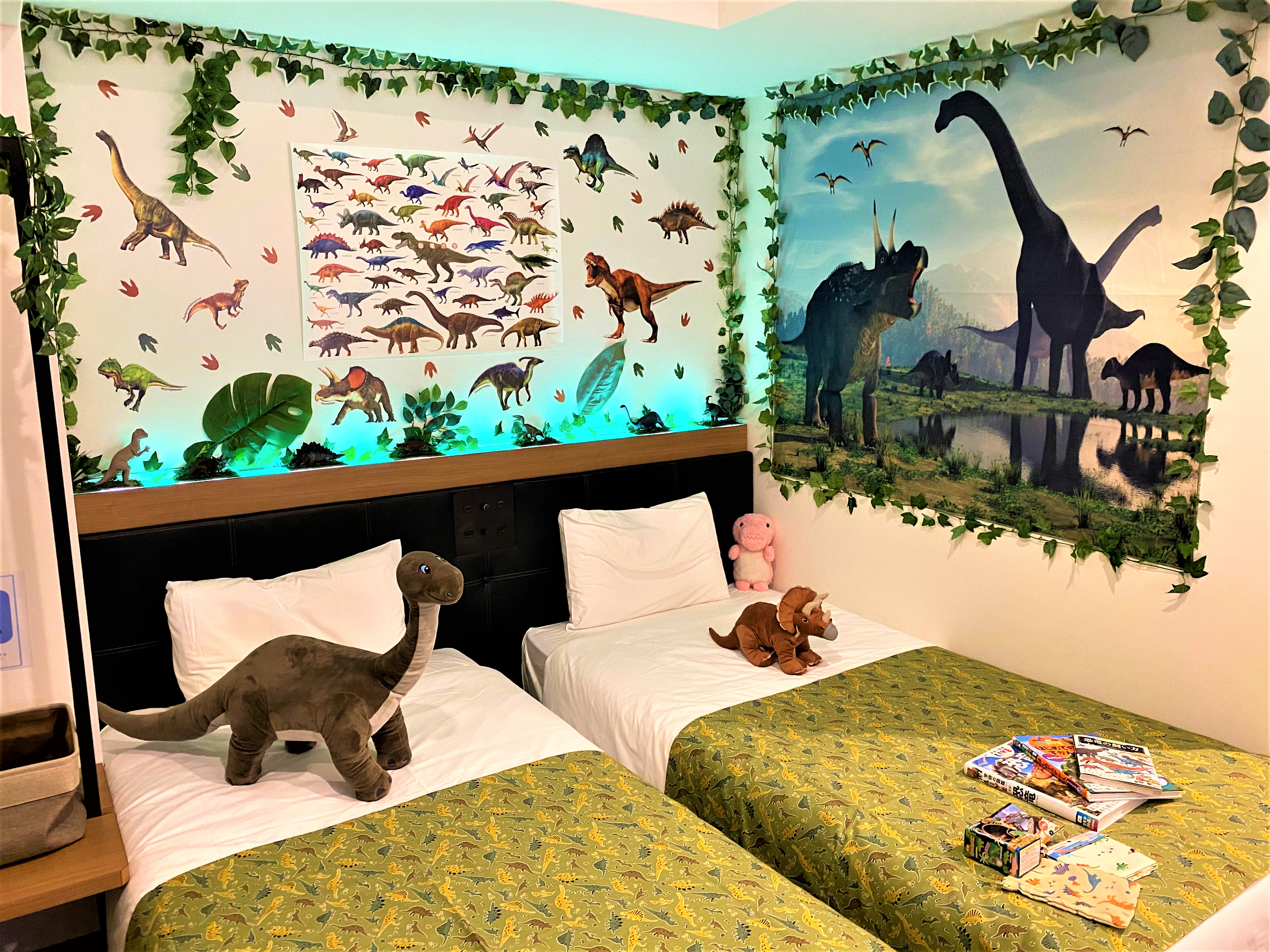 "Henn na Hotel Osaka Namba" launches the "Dinosaur Room" decorated with dinosaur patterns