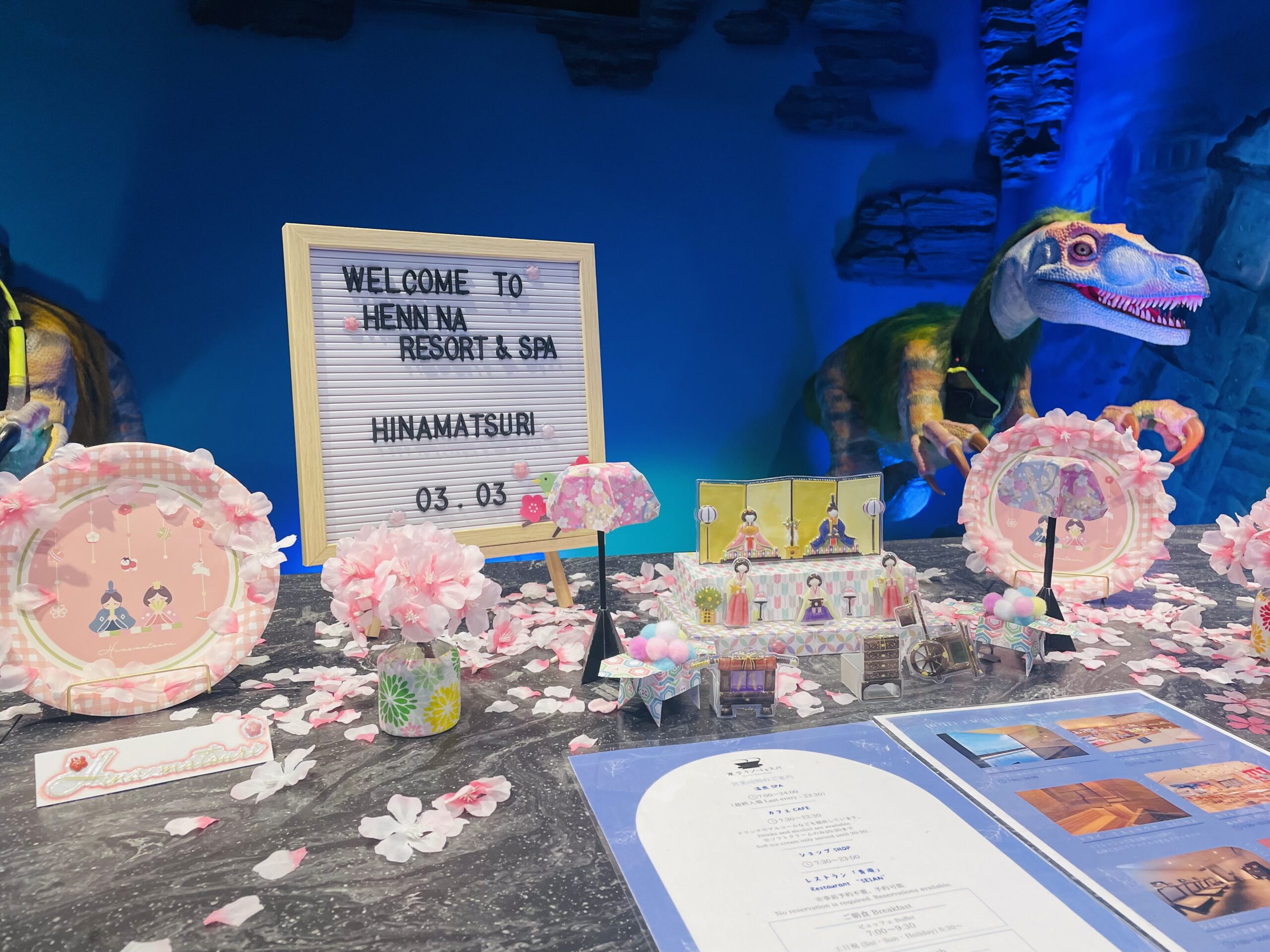 🌸ひな祭りの華やかな装飾でお出迎え🌸