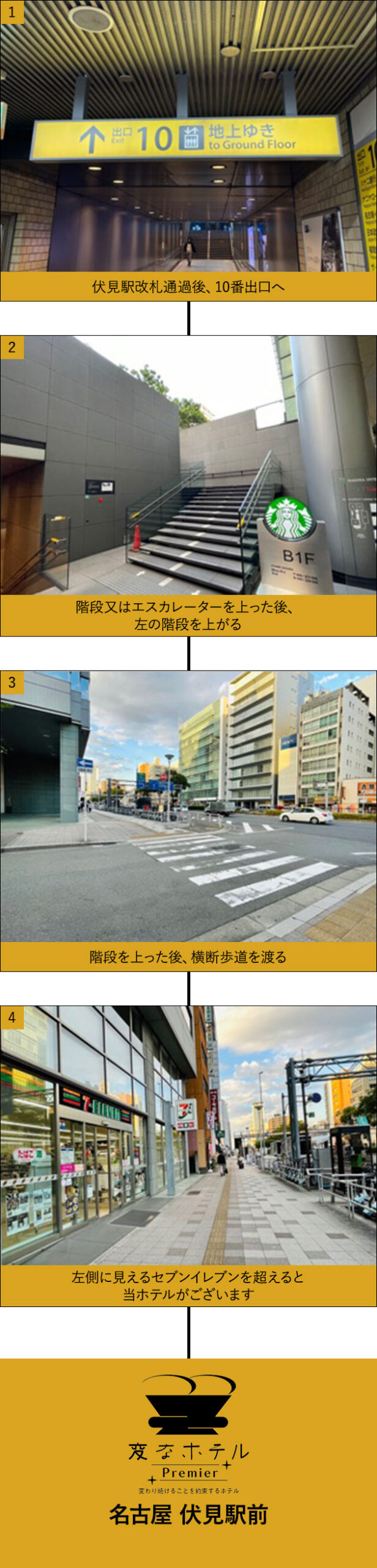 最寄り駅からホテルまでの道のり