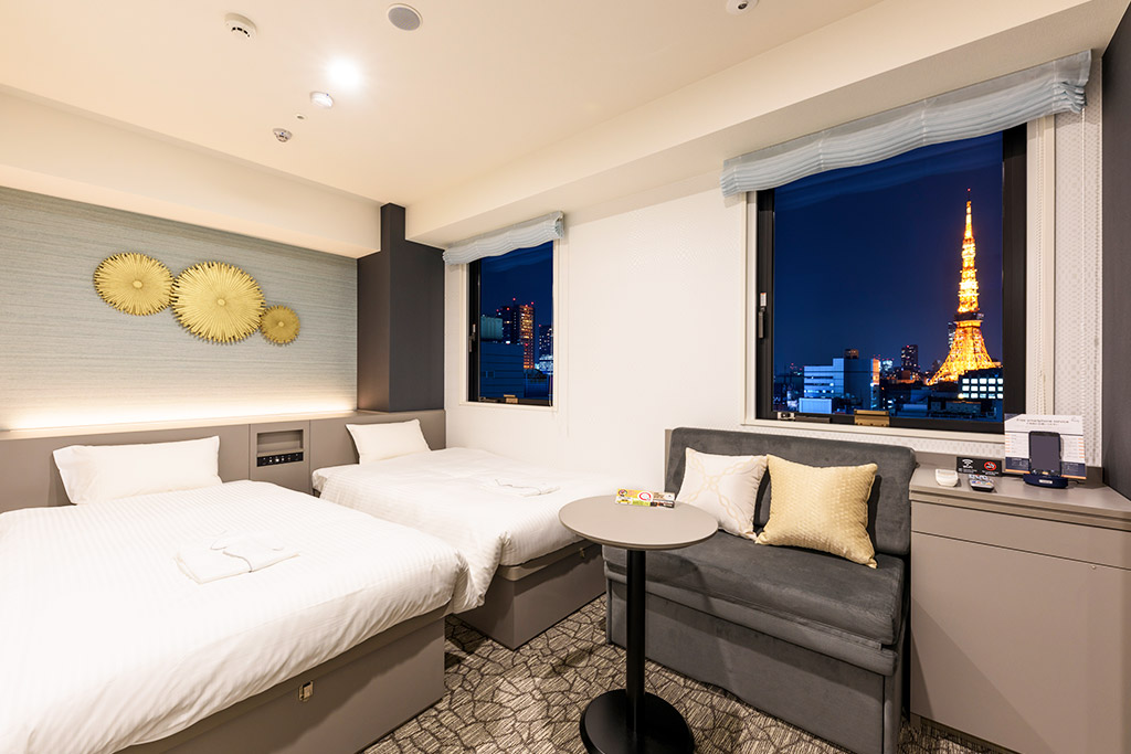 【도쿄 타워 뷰】【ReFa】디럭스 트윈／고층층