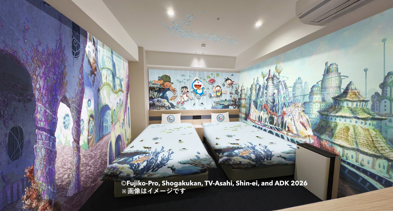 海茵娜酒店・海茵娜度假村＆水疗中心与《电影哆啦A梦 新·大雄的海底鬼岩城》合作推出“电影哆啦A梦主题房”